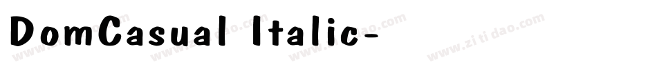DomCasual Italic字体转换